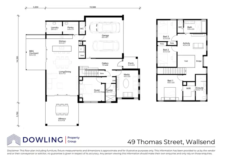 Floorplan of Homely house listing, 49 Thomas Street, Wallsend NSW 2287