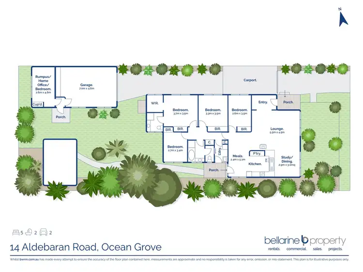 Floorplan of Homely house listing, 14 Aldebaran Road, Ocean Grove VIC 3226