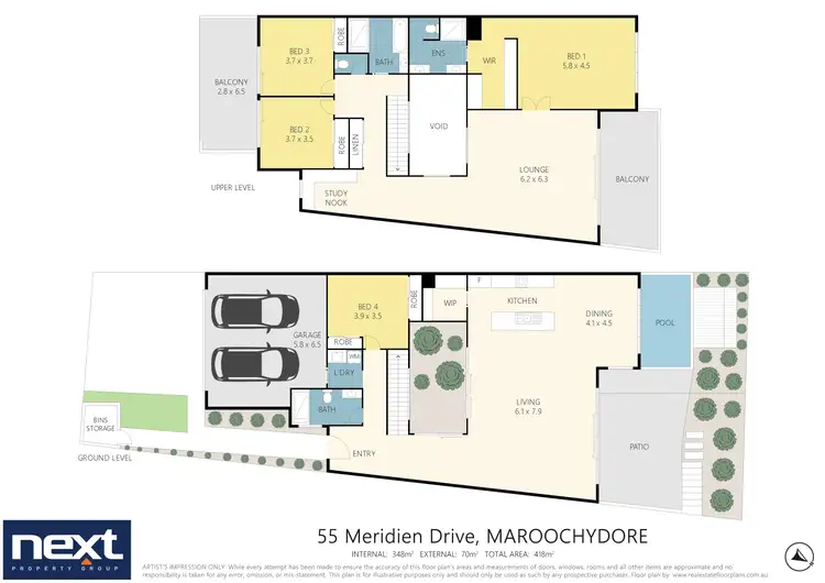 Floorplan of Homely house listing, 55 Meridien Drive, Maroochydore QLD 4558