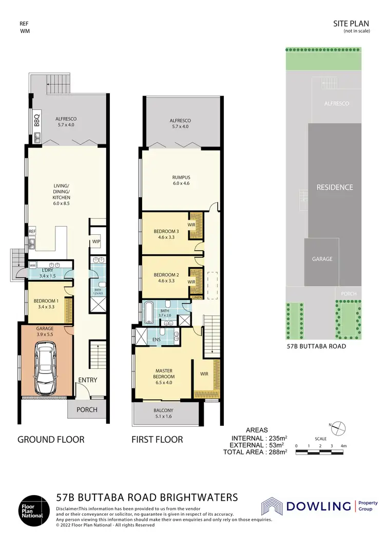 Floorplan of Homely semi-detached listing, 57b Buttaba Road, Brightwaters NSW 2264