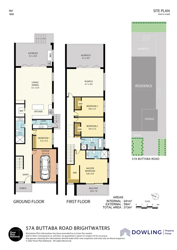 Floorplan of Homely semi-detached listing, 57a Buttaba Road, Brightwaters NSW 2264