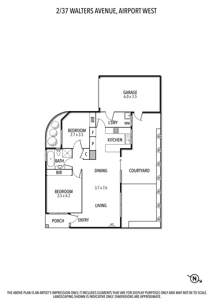 Floorplan of Homely unit listing, 2/37 Walters Avenue, Airport West VIC 3042