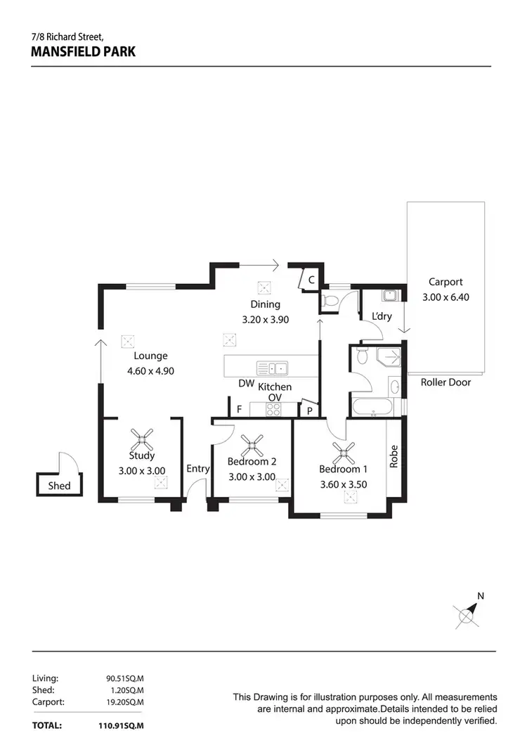 Floorplan of Homely house listing, 7/8 Richard Street, Mansfield Park SA 5012