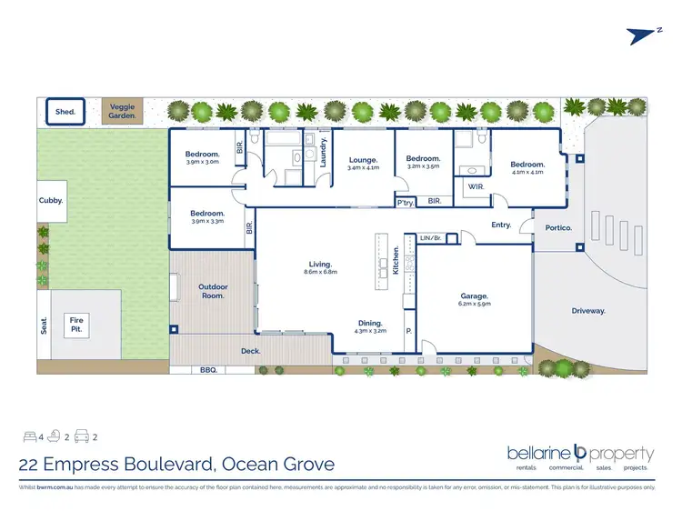 Floorplan of Homely house listing, 22 Empress Boulevard, Ocean Grove VIC 3226