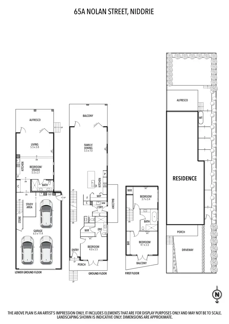 Floorplan of Homely townhouse listing, 65a Nolan Street, Niddrie VIC 3042