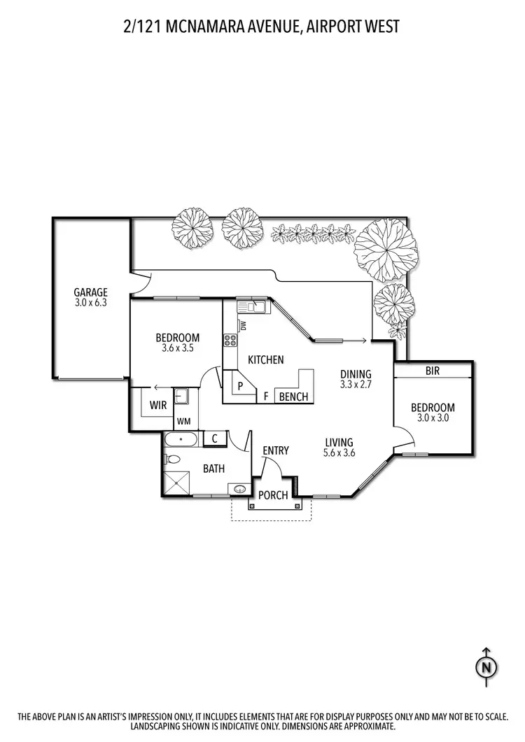 Floorplan of Homely unit listing, 2/121 McNamara Avenue, Airport West VIC 3042