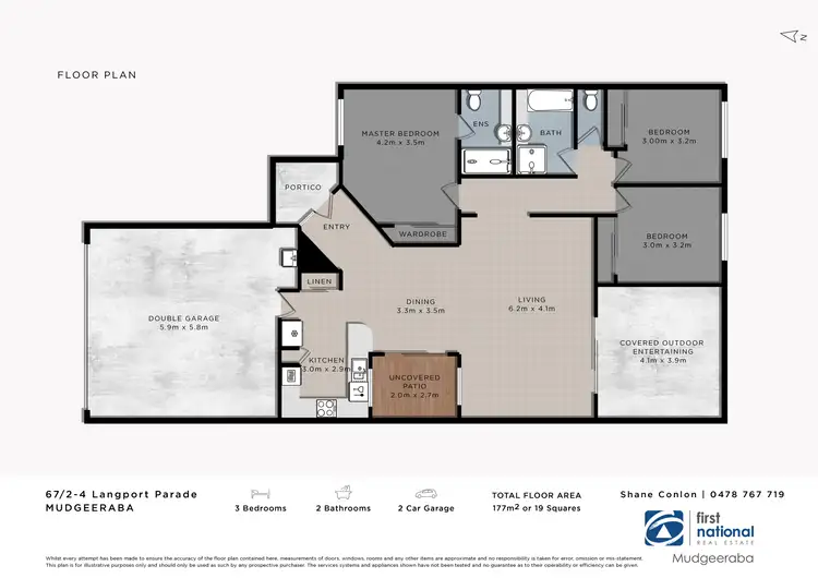Floorplan of Homely townhouse listing, 67/2-4 Langport Parade, Mudgeeraba QLD 4213