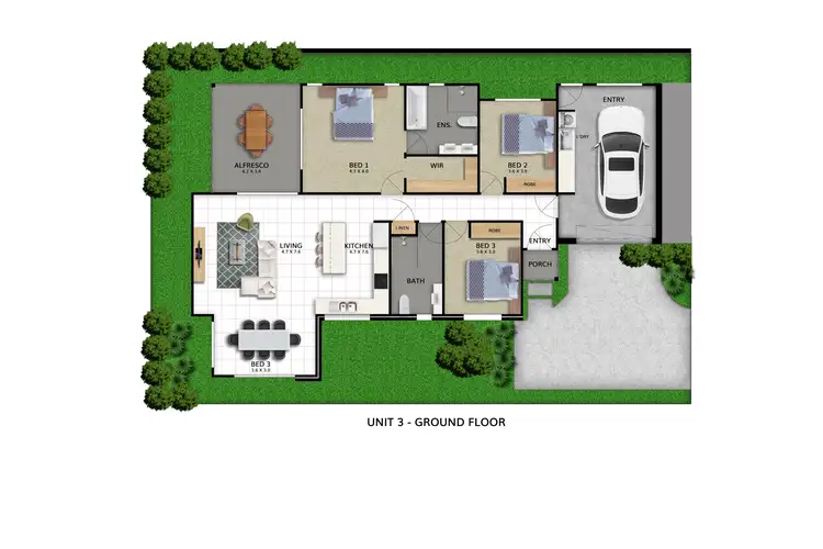 Floorplan of Homely villa listing, 3/2 Webb Road, Booker Bay NSW 2257