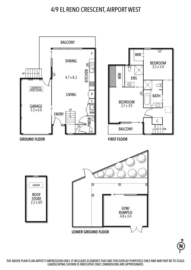 Floorplan of Homely unit listing, 4/9 El Reno Crescent, Airport West VIC 3042