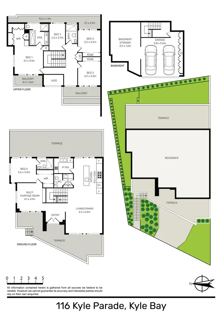Floorplan of Homely semi-detached listing, 116 Kyle Parade, Kyle Bay NSW 2221
