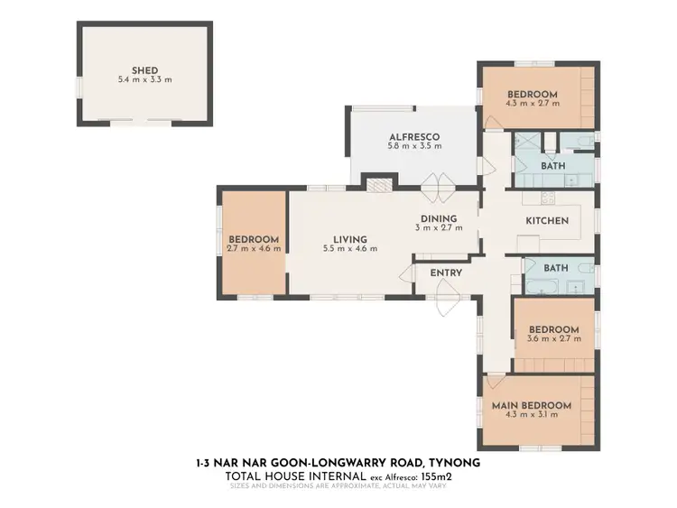 Floorplan of Homely house listing, 1-3 Nar Nar Goon - Longwarry Road, Tynong VIC 3813