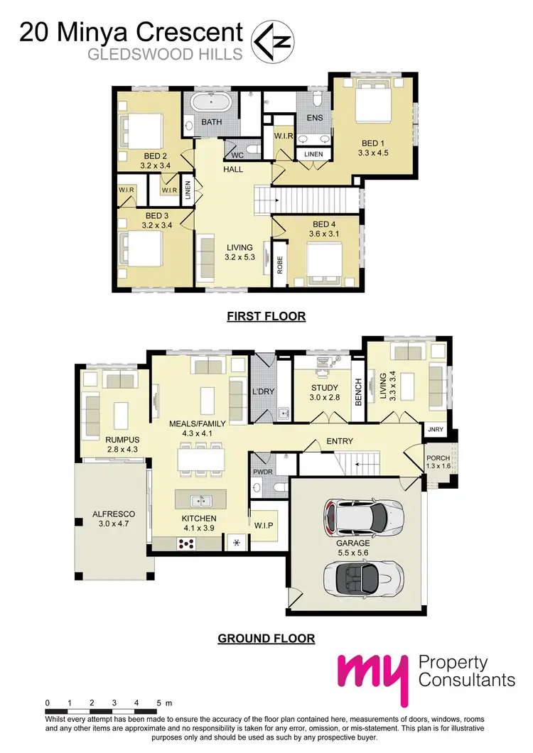Floorplan of Homely house listing, 20 Minya Crescent, Gledswood Hills NSW 2557