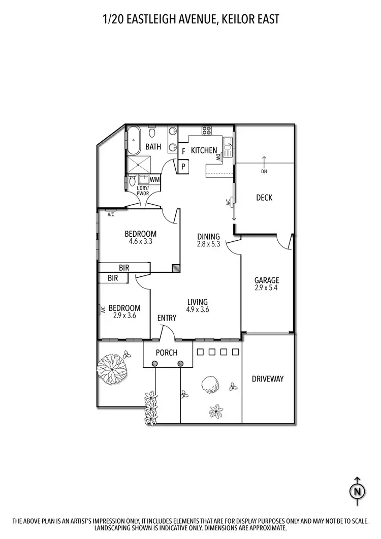 Floorplan of Homely unit listing, 1/20 Eastleigh Avenue, Keilor East VIC 3033