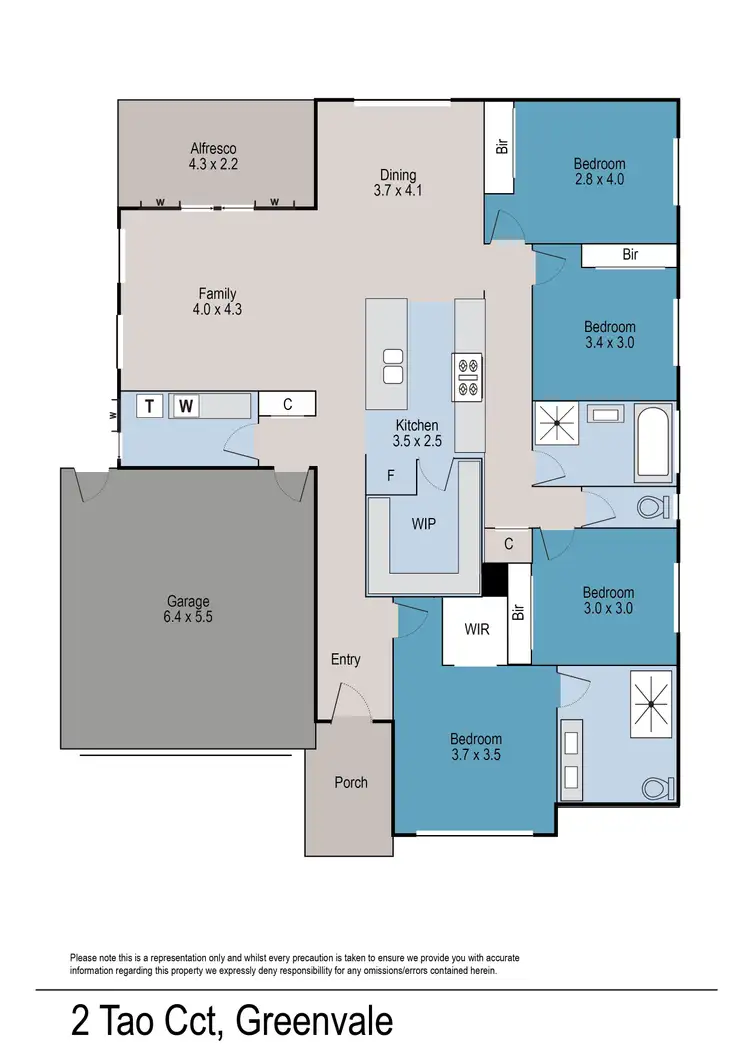 Floorplan of Homely house listing, 2 Tao Circuit, Greenvale VIC 3059