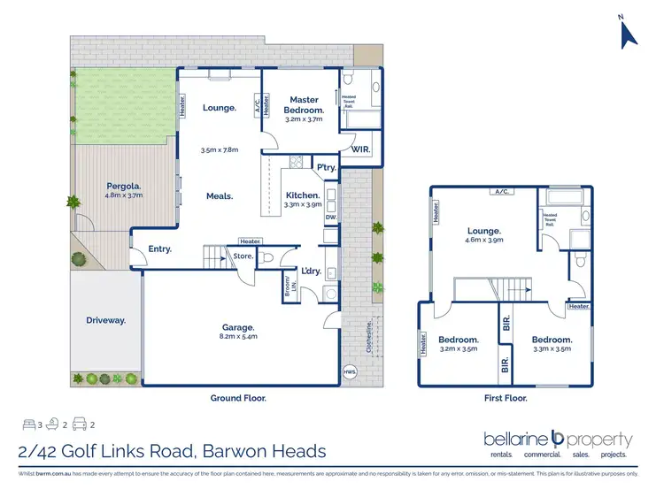 Floorplan of Homely townhouse listing, 2/42 Golf Links Road, Barwon Heads VIC 3227