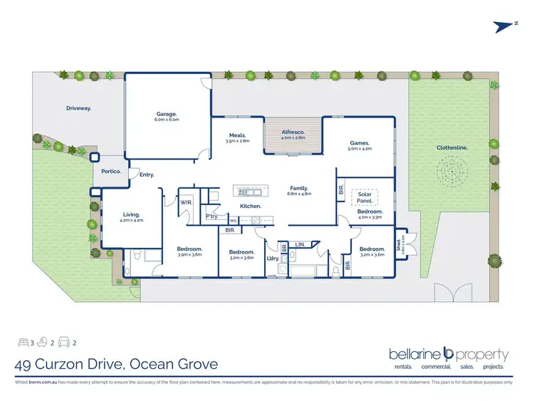Floorplan of Homely house listing, 49 Curzon Drive, Ocean Grove VIC 3226