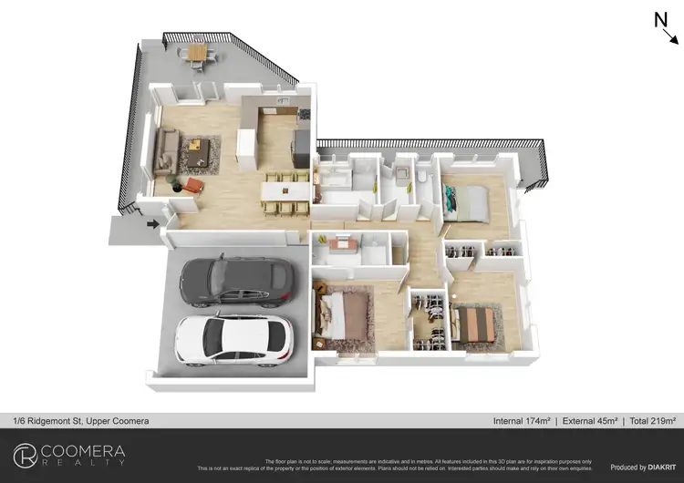 Floorplan of Homely semi-detached listing, 1/6 Ridgemont Street, Upper Coomera QLD 4209