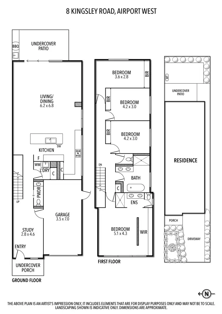 Floorplan of Homely house listing, 8 Kingsley Road, Airport West VIC 3042