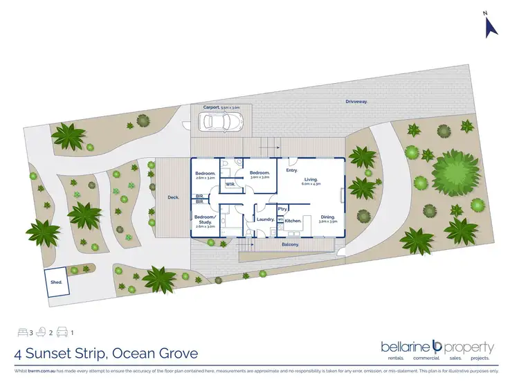 Floorplan of Homely house listing, 4 Sunset Strip, Ocean Grove VIC 3226