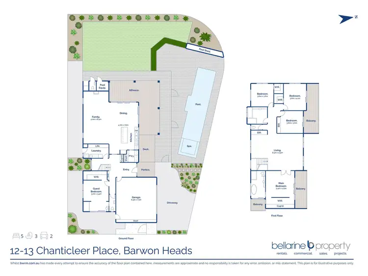 Floorplan of Homely house listing, 12-13 Chanticleer Place, Barwon Heads VIC 3227