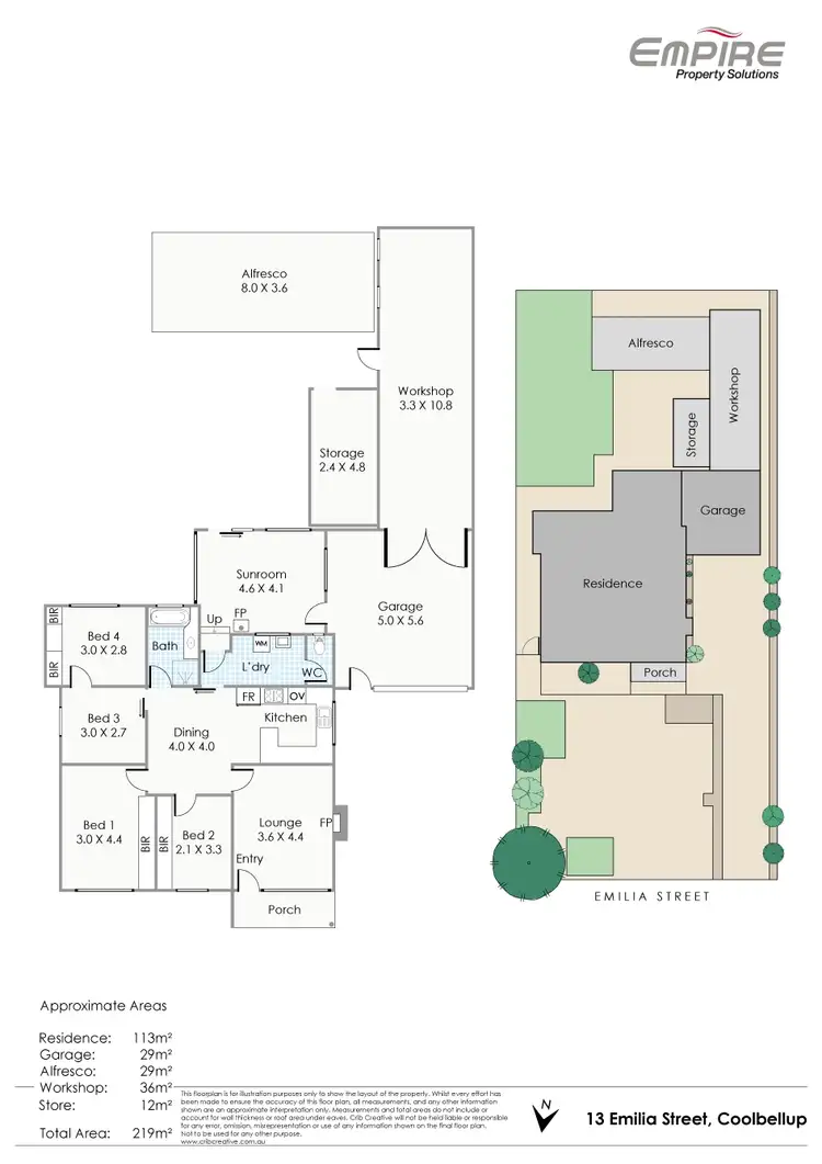 Floorplan of Homely house listing, 13 Emilia Street, Coolbellup WA 6163