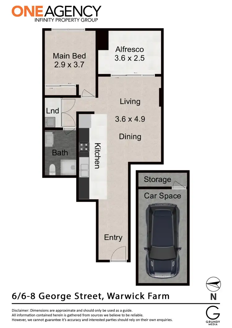 Floorplan of Homely apartment listing, 6/6-8 George Street, Warwick Farm NSW 2170