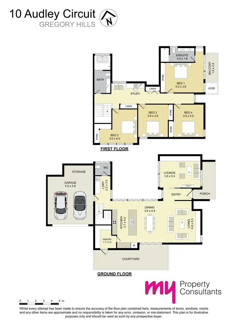 Floorplan of Homely house listing, 10 Audley Circuit, Gregory Hills NSW 2557