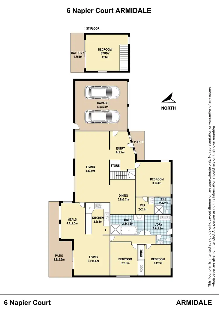 Floorplan of Homely house listing, 6 Napier Court, Armidale NSW 2350