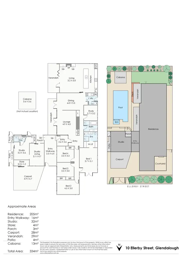 Floorplan of Homely house listing, 10 Ellerby Street, Glendalough WA 6016