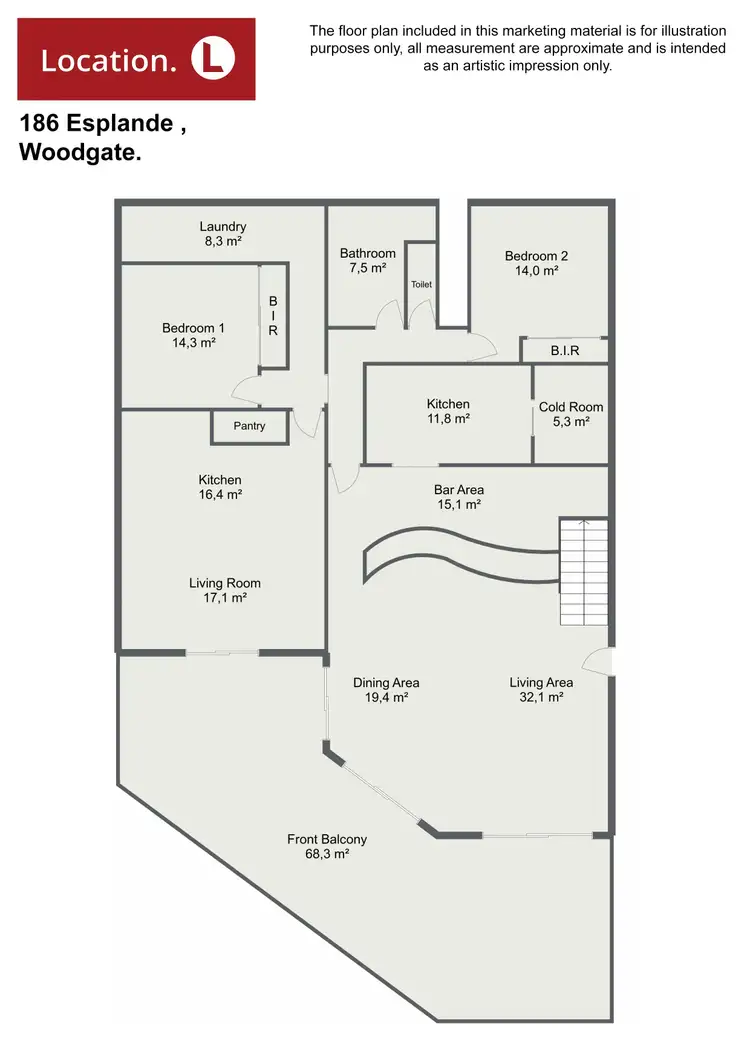 Floorplan of Homely house listing, 186 Esplanade, Woodgate QLD 4660