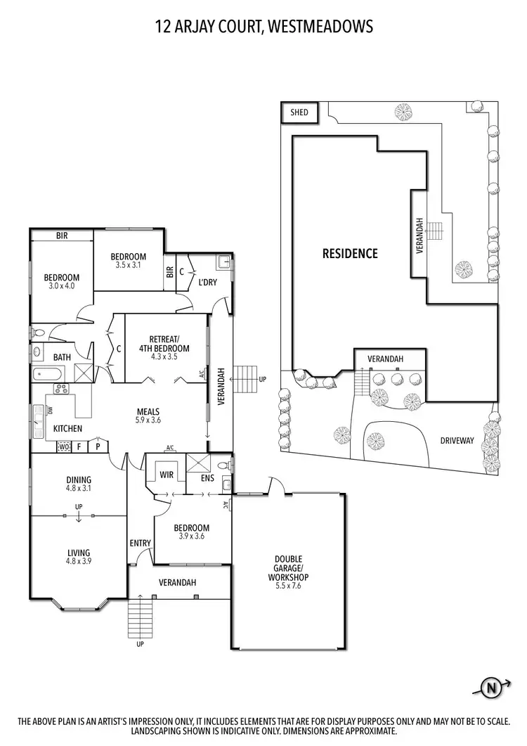 Floorplan of Homely house listing, 12 Arjay Court, Westmeadows VIC 3049