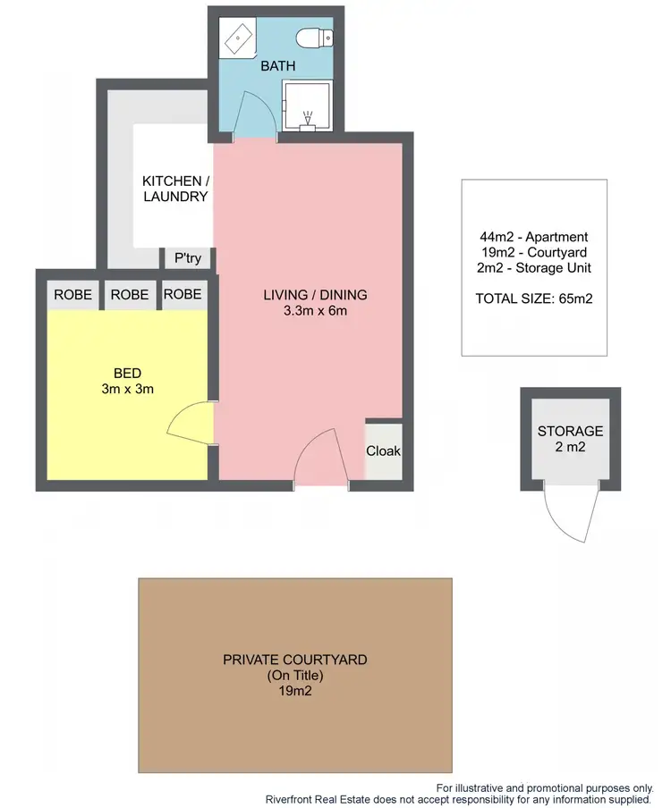 Floorplan of Homely unit listing, 2/218 Brooklyn Road, Brooklyn NSW 2083