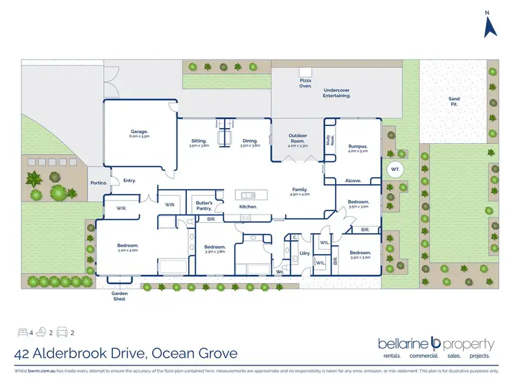 Floorplan of Homely house listing, 42 Alderbrook Drive, Ocean Grove VIC 3226