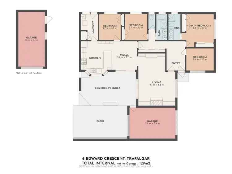 Floorplan of Homely house listing, 6 Edward Crescent, Trafalgar VIC 3824