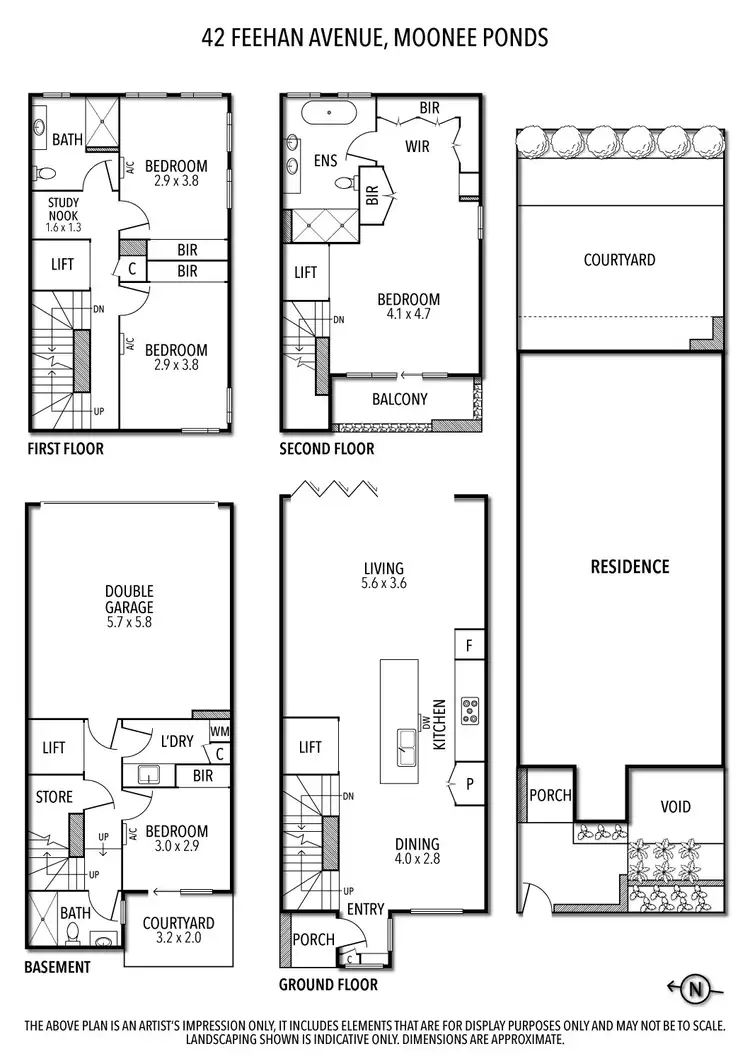 Floorplan of Homely townhouse listing, 42 Feehan Avenue, Moonee Ponds VIC 3039