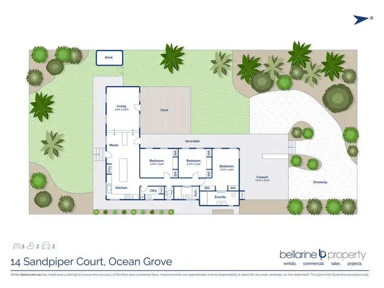 Floorplan of Homely house listing, 14 Sandpiper Court, Ocean Grove VIC 3226