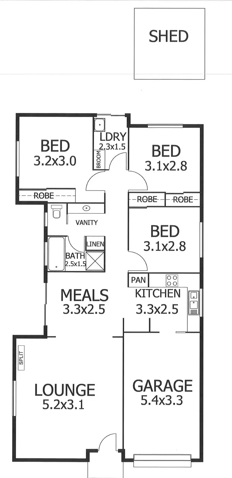 Floorplan of Homely house listing, 3 Cameron Court, Murray Bridge SA 5253