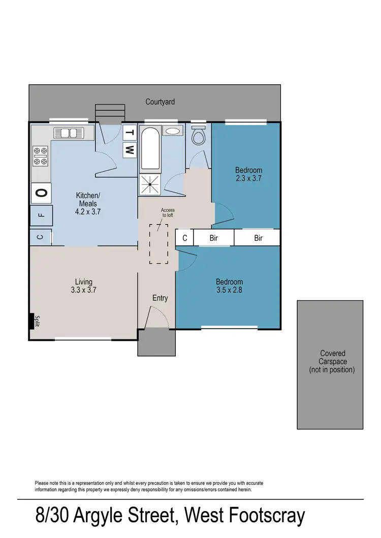 Floorplan of Homely villa listing, 8/30 Argyle Street, West Footscray VIC 3012