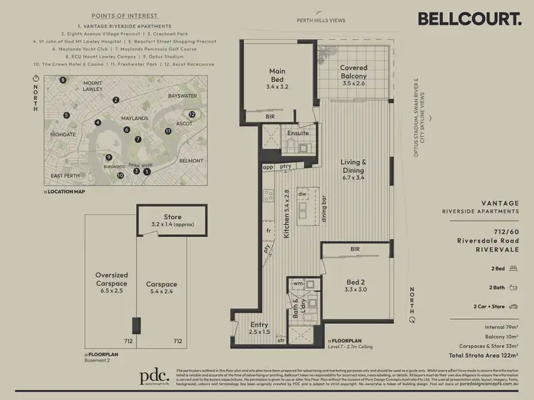 Floorplan of Homely apartment listing, 712/60 Riversdale Road, Rivervale WA 6103