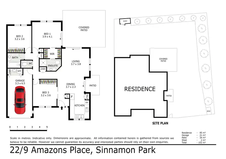 Floorplan of Homely townhouse listing, 22/9 Amazons Place, Sinnamon Park QLD 4073