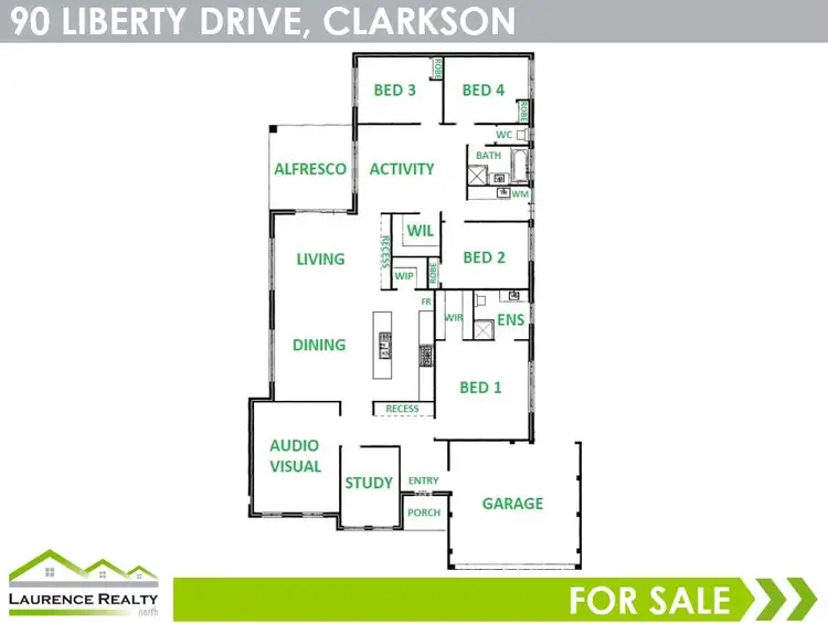 Floorplan of Homely house listing, 90 Liberty Drive, Clarkson WA 6030