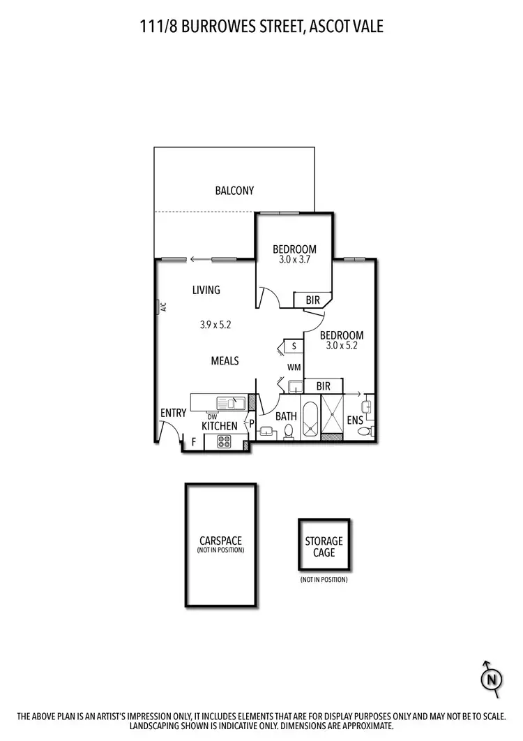 Floorplan of Homely apartment listing, 111/8 Burrowes Street, Ascot Vale VIC 3032
