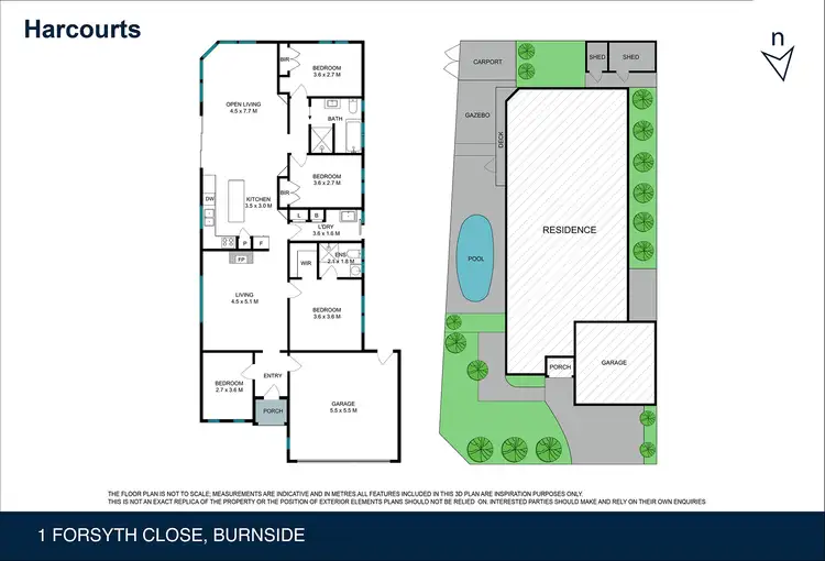 Floorplan of Homely house listing, 1 Forsyth Close, Burnside VIC 3023