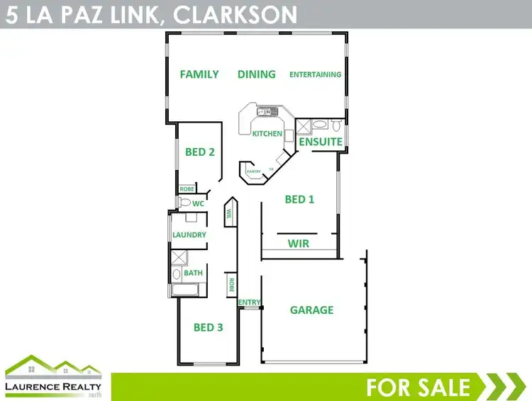 Floorplan of Homely house listing, 5 La Paz Link, Clarkson WA 6030