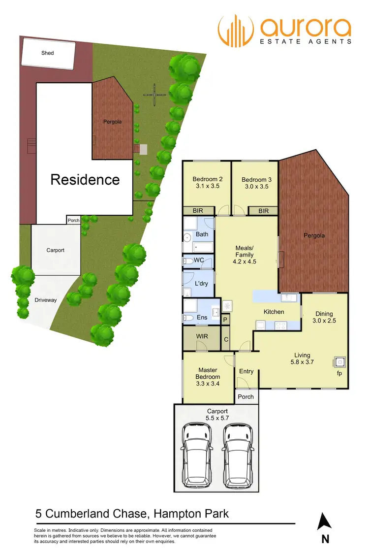 Floorplan of Homely house listing, 5 Cumberland Chase, Hampton Park VIC 3976