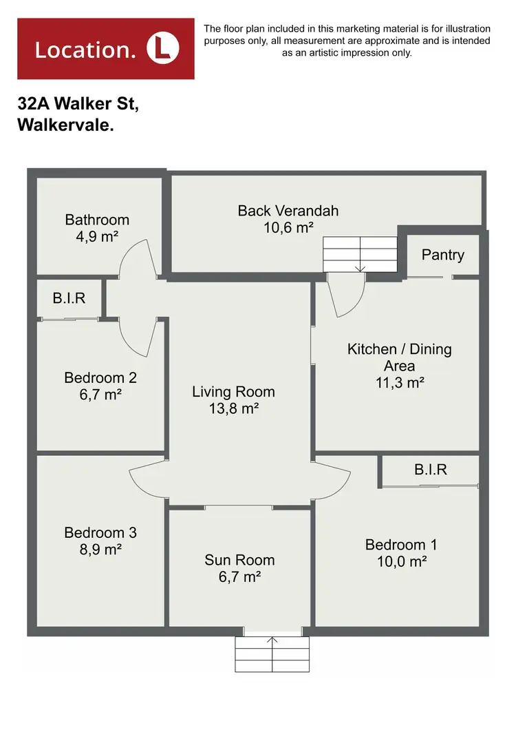 Floorplan of Homely house listing, 32B Walker Street, Walkervale QLD 4670