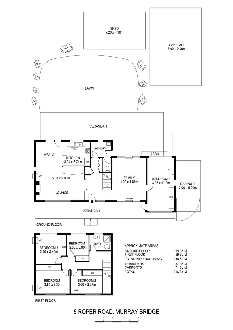 Floorplan of Homely house listing, 5 Roper Road, Murray Bridge SA 5253