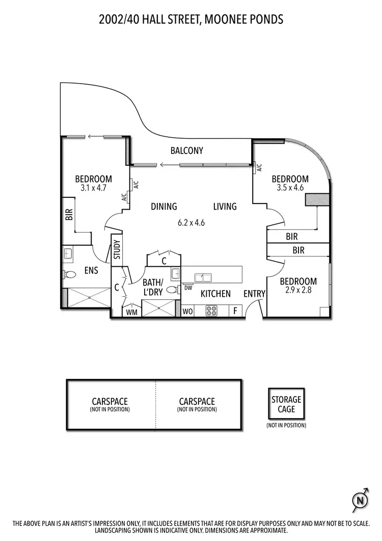 Floorplan of Homely apartment listing, 2002/40 Hall Street, Moonee Ponds VIC 3039