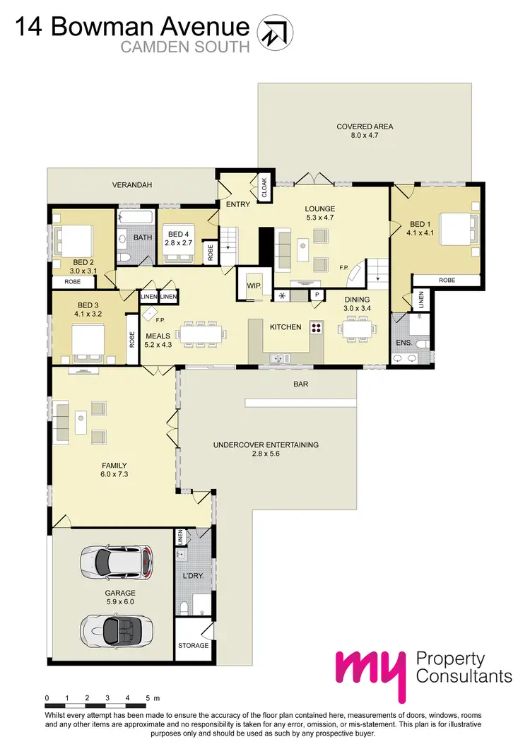 Floorplan of Homely house listing, 14 Bowman Avenue, Camden South NSW 2570