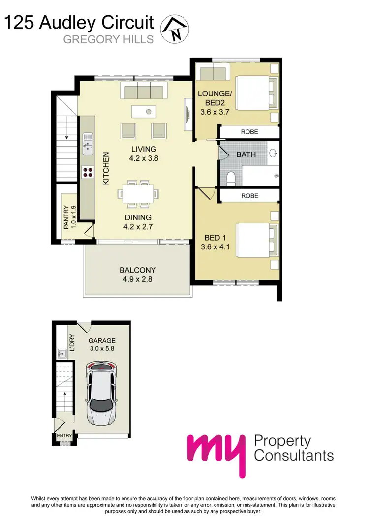 Floorplan of Homely house listing, 125 Audley Circuit, Gregory Hills NSW 2557